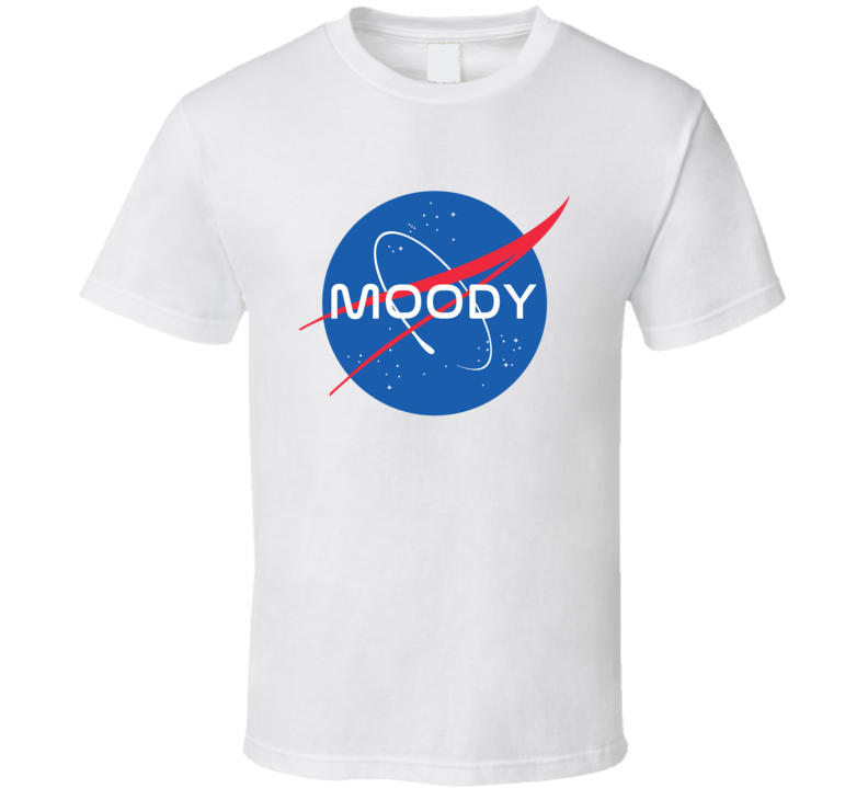 MOODY NASA Logo Your Last Name Space Agency T Shirt