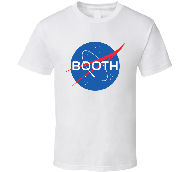 BOOTH NASA Logo Your Last Name Space Agency T Shirt