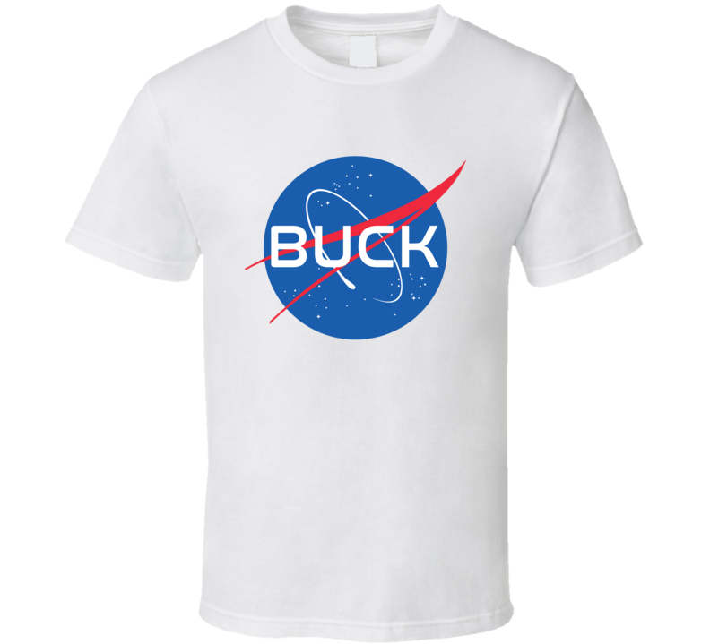 BUCK NASA Logo Your Last Name Space Agency T Shirt