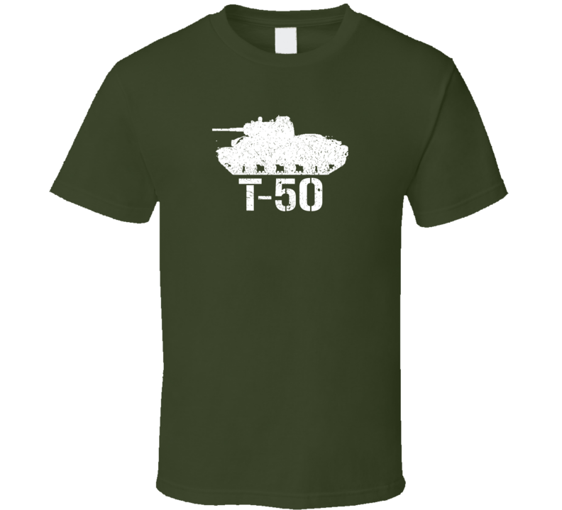 Soviet Union Light Tank T-50 Military T Shirt