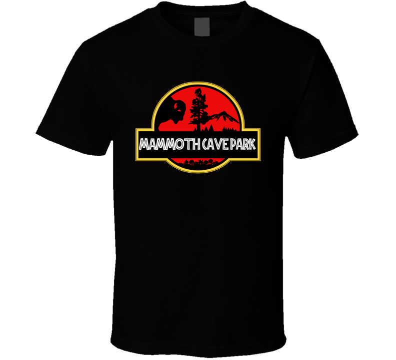 Mammoth Cave Park National Park Jurassic Park Parody T Shirt