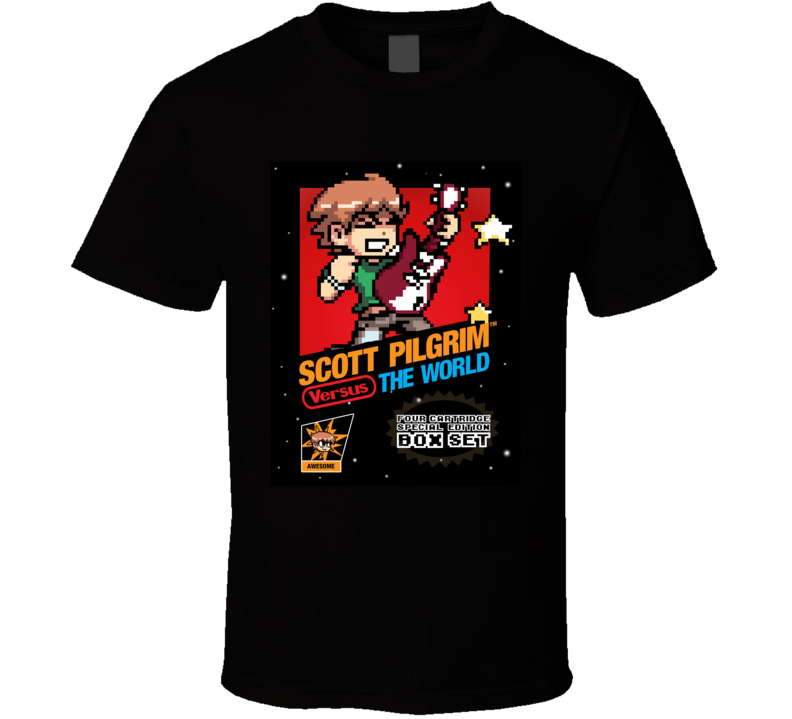 Scott Pilgrim The World Nintendo Video Game Box Cool T Shirt 