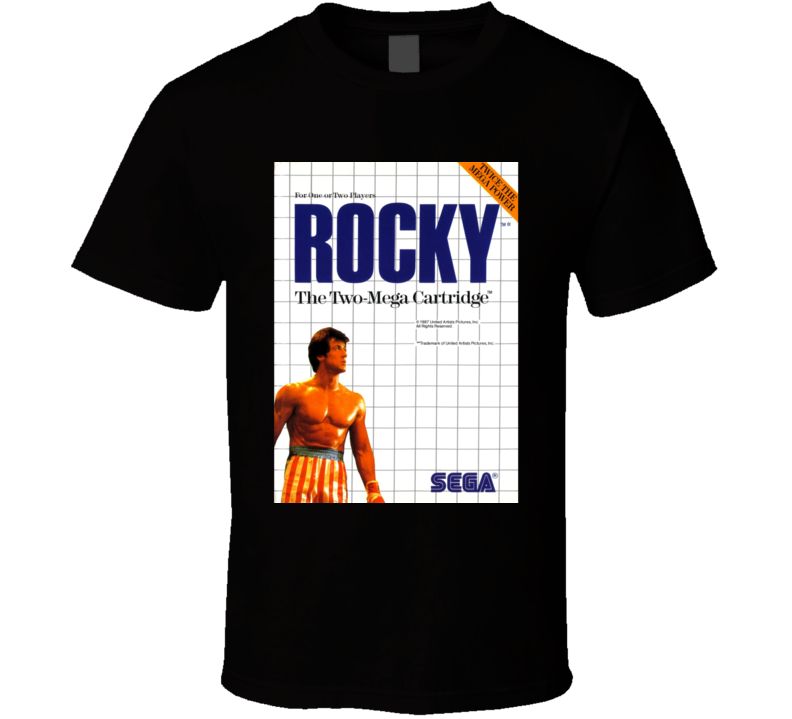 Rocky Vintage Sega Video Game Box Cool T Shirt 