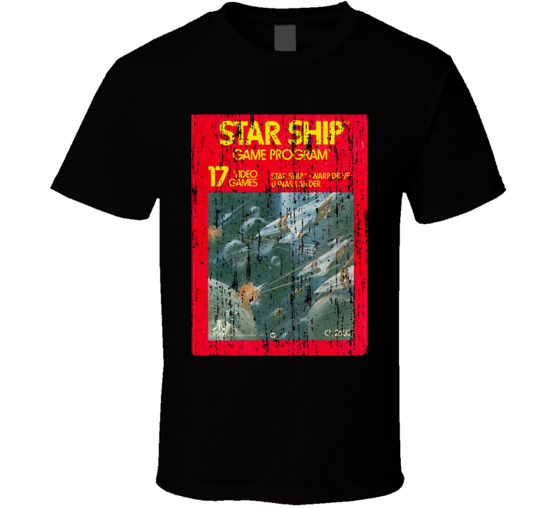 Star Ship Vintage Atari Video Game Box Cool T Shirt 