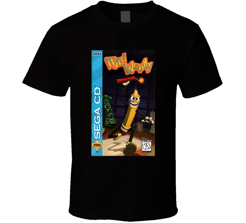 Wild Woody Vintage Sega Video Game Box Cool T Shirt 