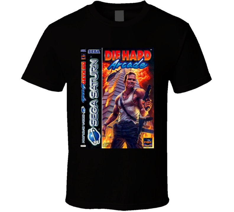 Die Hard Arcade Vintage Sega Video Game Box Cool T Shirt 