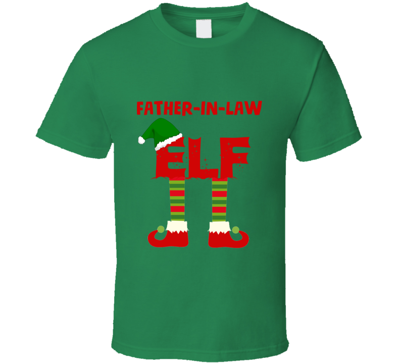 father-in-law Elf Christmas Holiday Personalized T Shirt