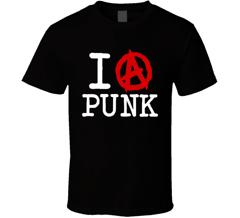 I Love Punk Music Cool Anarchy T Shirt