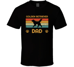 Golden Retriever Dad T Shirt Popular Dog Breed Fathers Day Gift Present For Men