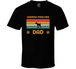 German Pinscher Dad T Shirt Popular Dog Breed Fathers Day Gift Present For Men