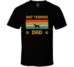Rat Terrier Dad T Shirt Popular Dog Breed Fathers Day Gift Present For Men