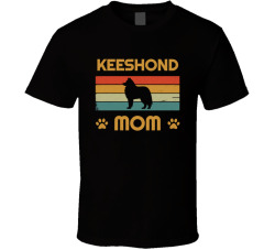 Keeshond Mom T Shirt Popular Dog Breed Mothers Day Gift Present For Women