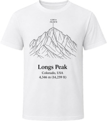 Longs Peak Colorado Hiking Sports T Shirt