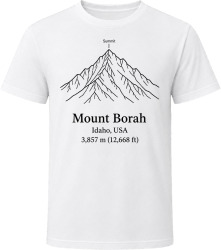 Mount Borah Idaho Summit Adventure T Shirt
