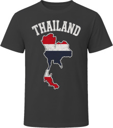 Thailand Map with Flag Tourist Souvenir Gift T Shirt