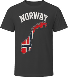 Norway Map with Flag Stylish Travel Gift T Shirt