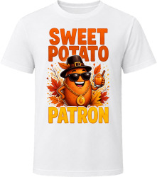 Sweet Potato Patron. Funny Thanksgiving Text T Shirt