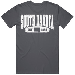 SOUTH DAKOTA Collegiate Arch. Vintage Varsity Athletic State Pride T Shirt