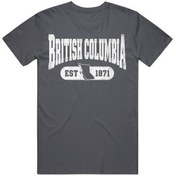 BRITISH COLUMBIA Collegiate Arch. Vintage Varsity Regional Pride T Shirt