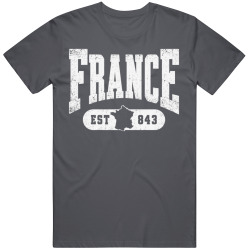 FRANCE Collegiate Arch. Vintage Varsity Regional Pride T Shirt
