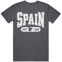 SPAIN Collegiate Arch. Vintage Varsity Regional Pride T Shirt
