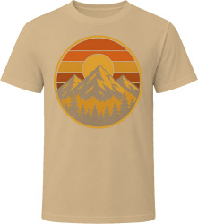 Mountain Sunset Badge T Shirt