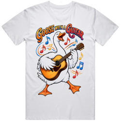 Goose with a Guitar. Musical Fun T Shirt Goose with a Guitar. Musical Fun T Shirt