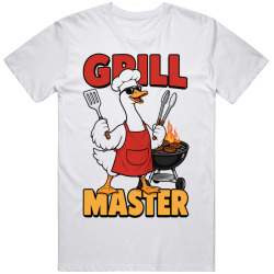 Goose with a BBQ Apron. Grill Master Humor T Shirt Goose with a BBQ Apron. Grill Master Humor T Shirt