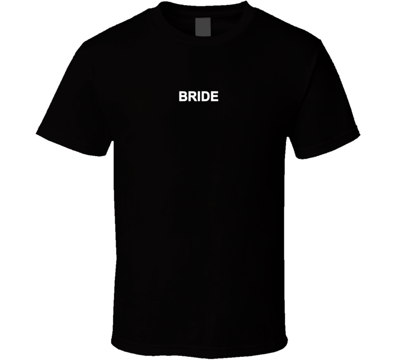 Bride Wedding - Printed On Back - T Shirts