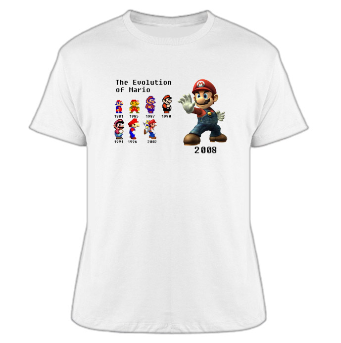Evolution Of Mario Video Game Retro 80s T Shirt Evolution Of Mario Video Game Retro 80s T Shirt