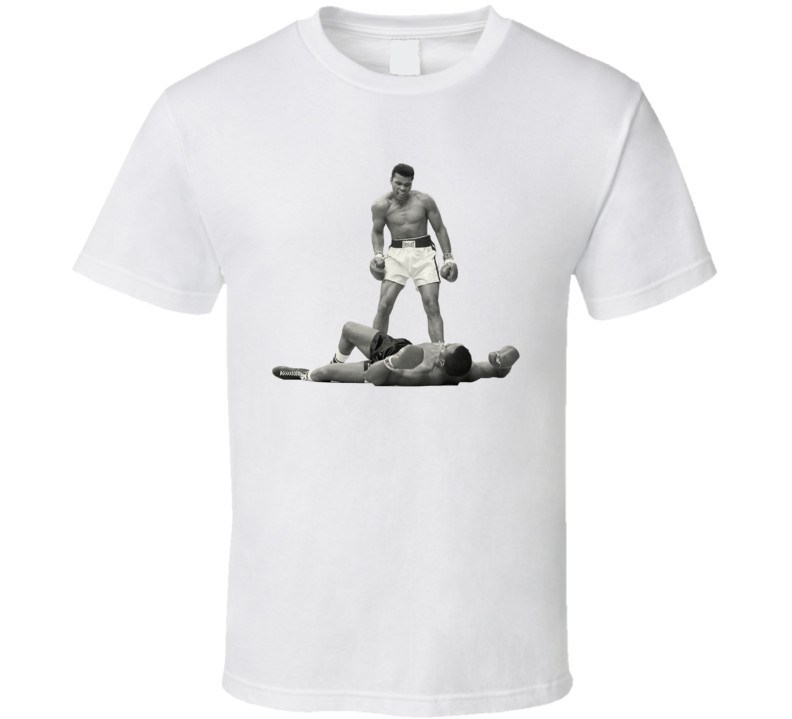 Muhammad Ali Over Sonny Liston 1965 Fighting Champion Iconic Photo T Shirt