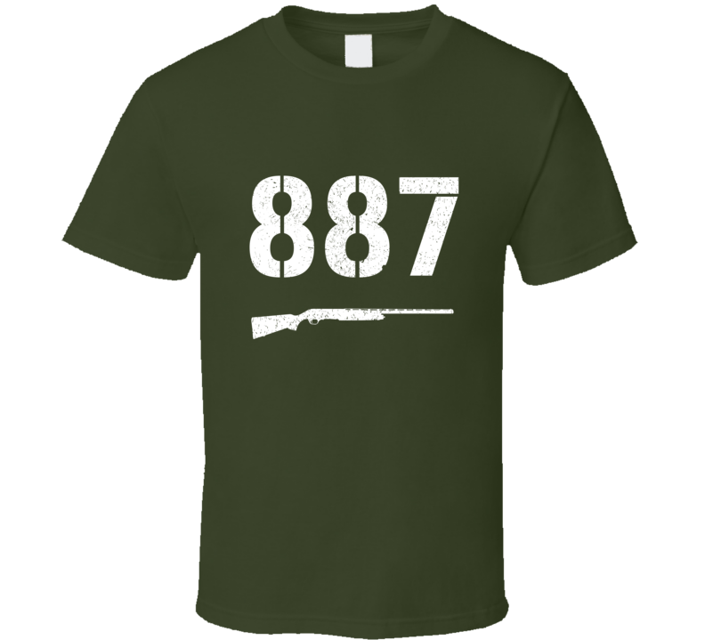 887 Shotgun Military Distressed T Shirt