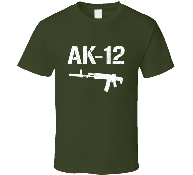 Ak12 Rifle Military Distressed T Shirt