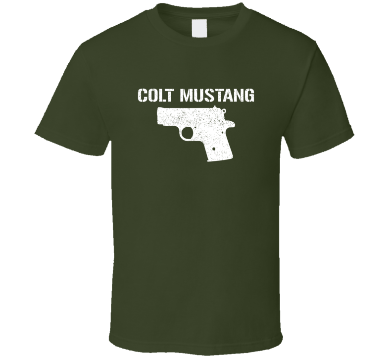 Colt Mustang Pistol Military Distressed T Shirt