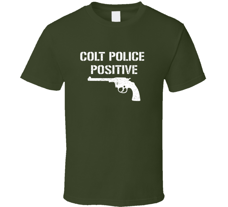 Colt Police Positive Revolver Military Distressed T Shirt