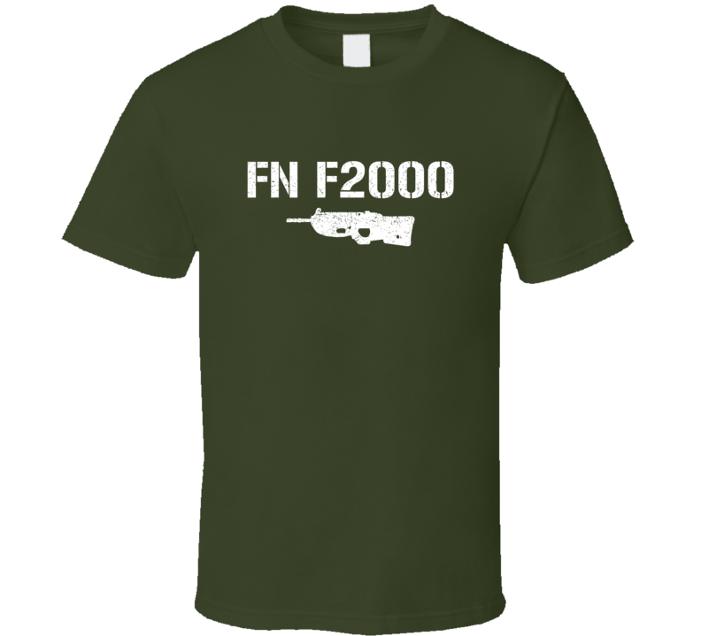 Fn F2000 Rifle Military Distressed T Shirt