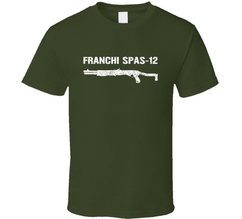 Franchi Spas12 Shotgun Military Distressed T Shirt