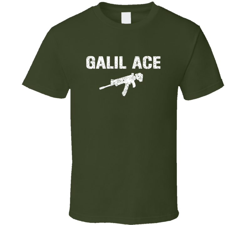 Galil Ace Rifle Military Distressed T Shirt