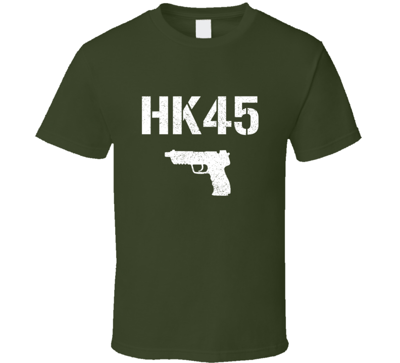 Hk45 Pistol Military Distressed T Shirt