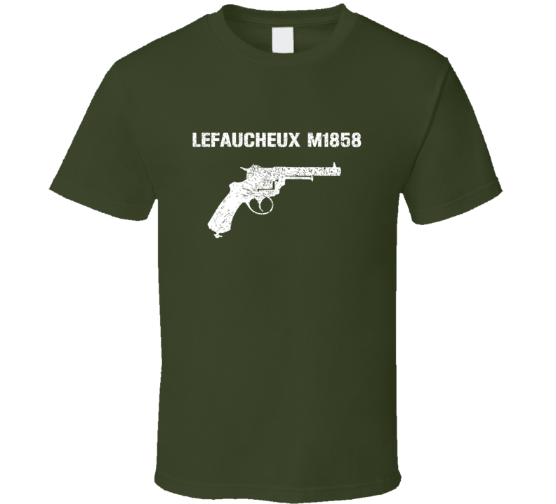 Lefaucheux M1858 Revolver Military Distressed T Shirt