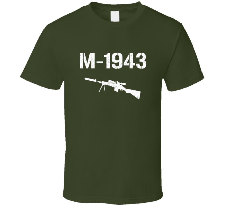 M1943 Sniper Rifle Military Distressed T Shirt