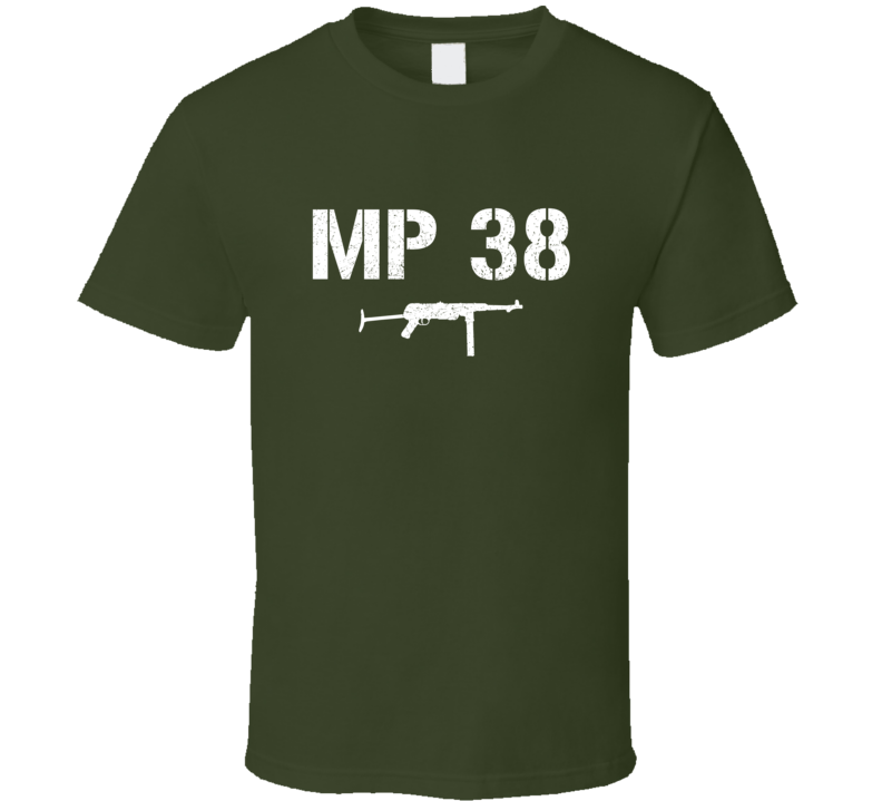 Mp 38 Submachine Gun Military Distressed T Shirt