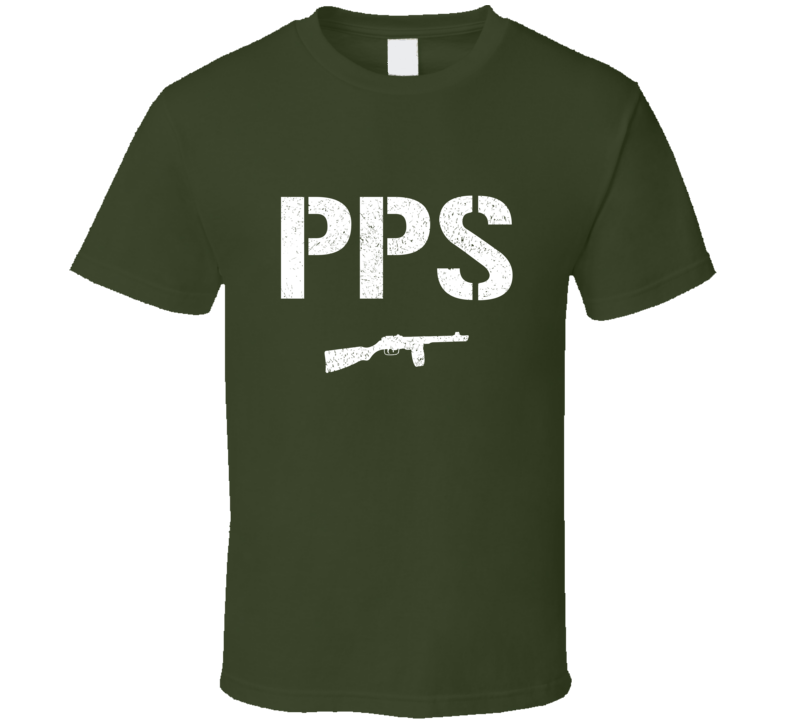 Pps Submachine Gun Military Distressed T Shirt