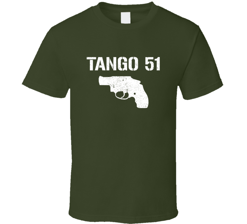 Tango 51 Revolver Military Distressed T Shirt