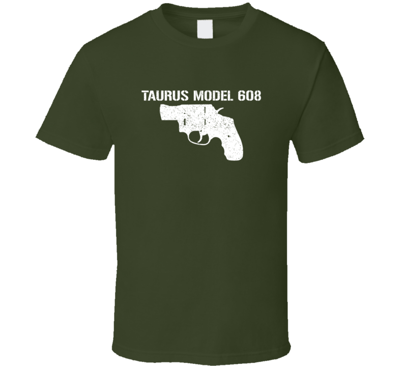 Taurus Model 608 Revolver Military Distressed T Shirt