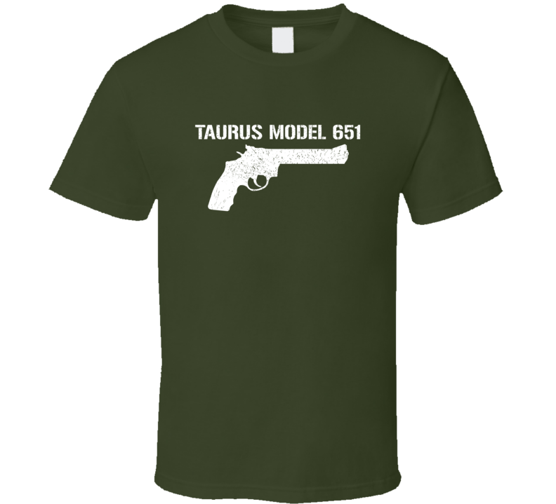 Taurus Model 651 Revolver Military Distressed T Shirt