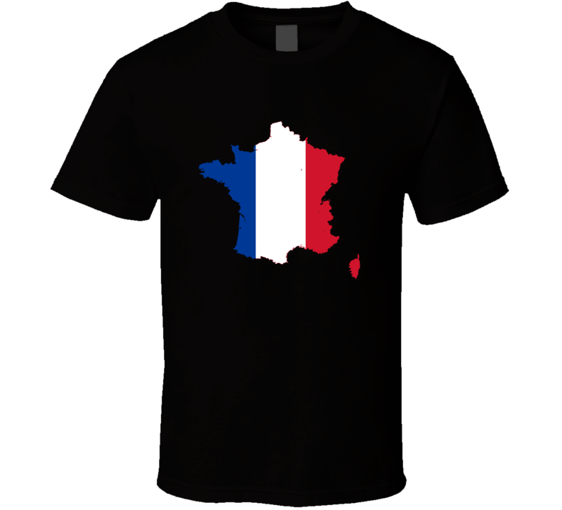 France Flag Map T Shirt