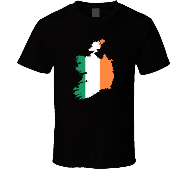 Ireland Flag Map T Shirt