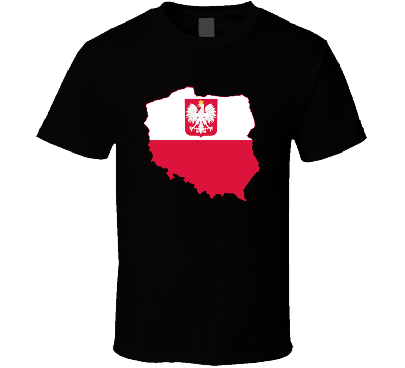 Poland Flag Map T Shirt