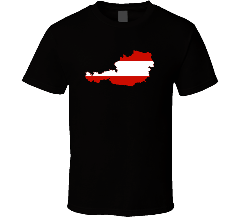 Austria Flag Map T Shirt